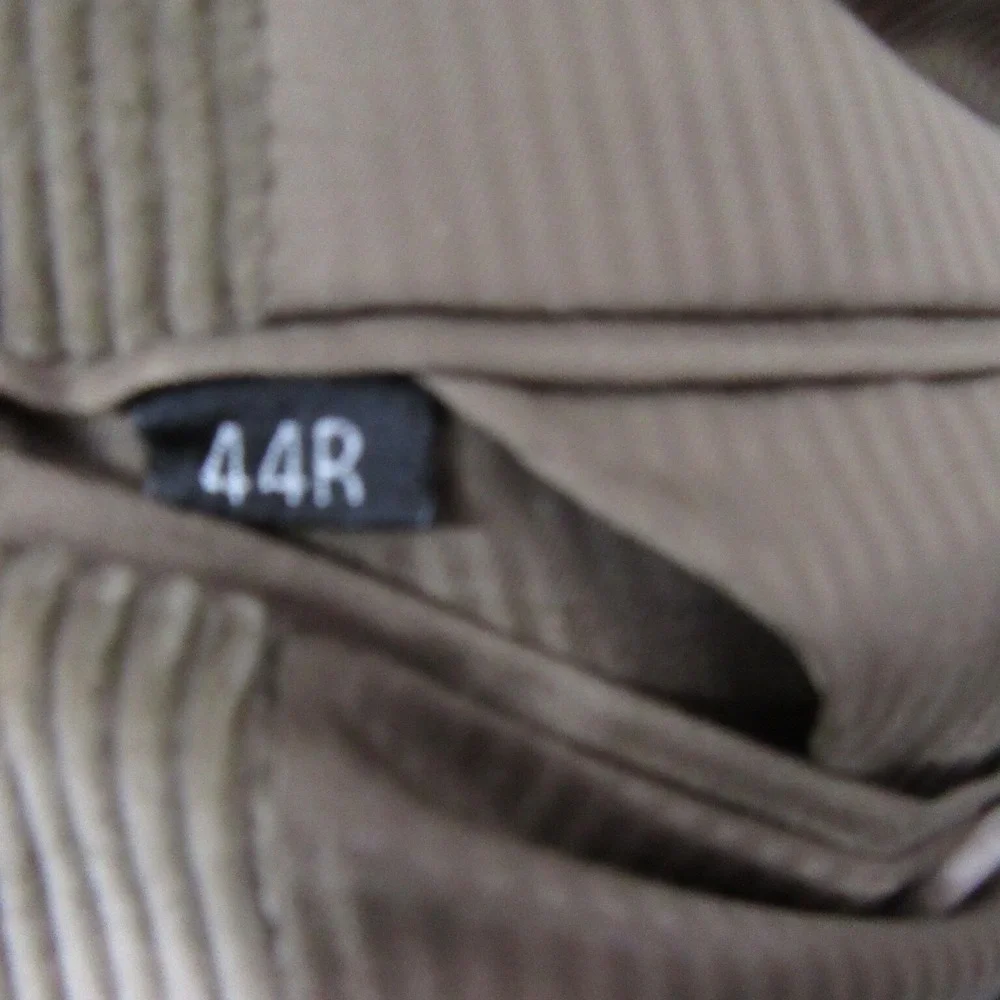 Monsieur Adolfo Mens Sport Coat‎ 44R Tan Corduroy Blazer Jacket Ventless